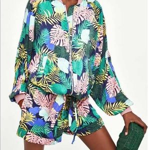 Floral bomber jacket